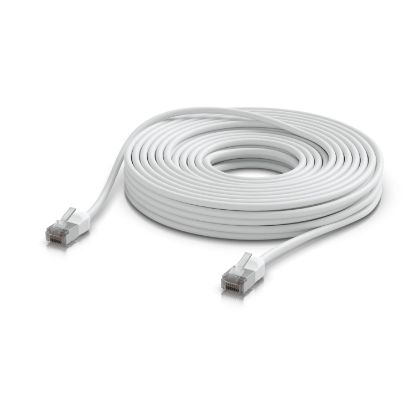 Picture of Ubiquiti UniFi Premium Patch Cable Outdoor, 15M, White, Ultra-thin, Rugged, Shielded Patch, Designed &Optimized, For 10 GbE networking, 2Yr Warr