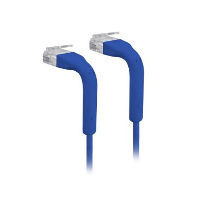 Picture of Ubiquiti UniFi Patch Cable,Length .3m,Blue,Ultra-thin patch cable with GbE support and flexible, bendable boots for enhanced installation versatility.