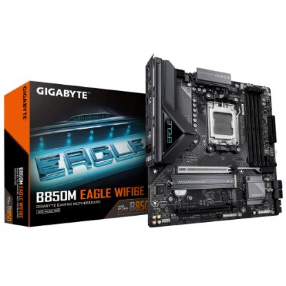 Picture of Gigabyte B850M EAGLE WF6E , AMD AM5, 4 x DDR5 up to 256 GB,  1 x HDMI, 1 x PCI Express x16, 2 x M.2, 4 x SATA, 1x USB 3.2