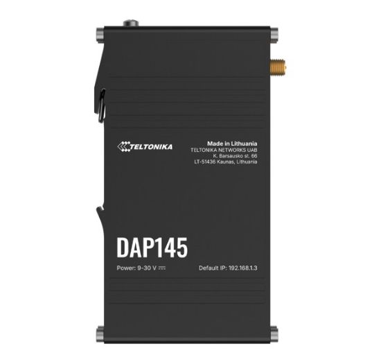 Picture of Teltonika DAP145 Industrial RS485 Wi-Fi 4 Access Point, Mesh-Ready with Fast Roaming & DIN-Rail Mount, Robust RS485-to-IP Bridging, PSU excluded