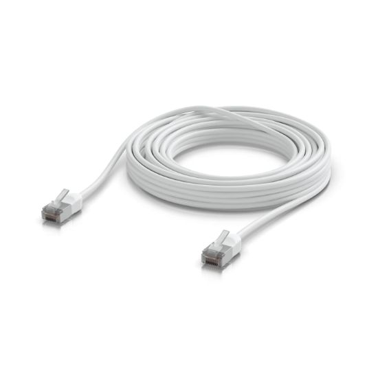 Picture of Ubiquiti UniFi Premium Patch Cable Outdoor, 8M, White,  Ultra-thin, Rugged, Shielded Patch, Designed &Optimized, For 10 GbE networking