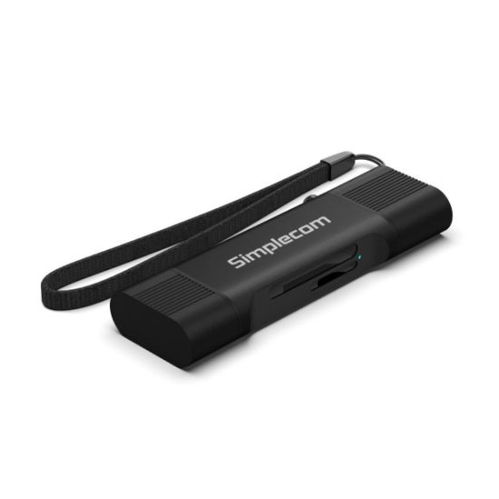 Picture of Simplecom CR402B SuperSpeed USB-C and USB-A Dual Slot Card Reader for SD MicroSD USB 3.2 Gen 1