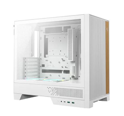 Picture of DeepCool CL600 WH High Airflow Compact ATX Case, Two Pre‑Installed Fans,Tempered Glass Side Panel, Clean Cable Management