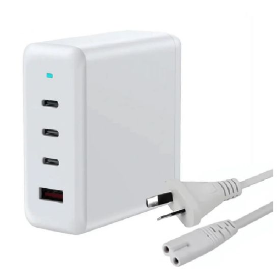 Picture of USP 100W Four Ports USB-C PD GaN Wall Charger White - 3x USB-C, 1x USB-A, Efficient, High Quality, Tablet, Laptop, iPhone, 2 Years Warranty