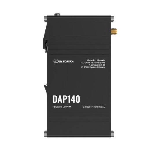 Picture of Teltonika DAP140 Industrial Wireless Access Point with Mesh Wi-Fi & Fast Roaming, 2 x 10/100 RJ45, Dual LAN & Passive PoE-In, DIN RAIL, PSU excluded.