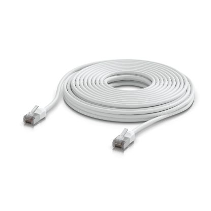 Picture of Ubiquiti UniFi Premium Patch Cable Outdoor, 12M, White, Ultra-thin, Rugged, Shielded Patch, Designed &Optimized, For 10 GbE networking, 2Yr Warr