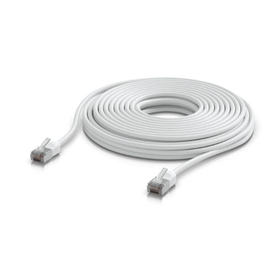 Picture of Ubiquiti UniFi Premium Patch Cable Outdoor, 12M, White, Ultra-thin, Rugged, Shielded Patch, Designed &Optimized, For 10 GbE networking, 2Yr Warr