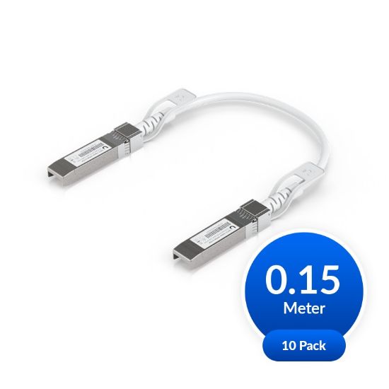 Picture of Ubiquiti Uplink Cable, Direct Attach Cable,10 Pack, Auto Link Optimization, Seamless 1G SFP, 10G SFP+, 25G SFP28 Interconnects Between UniFi Devices.