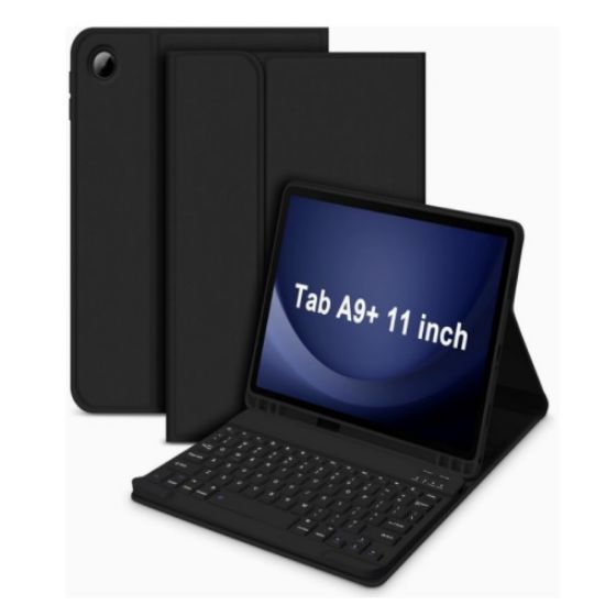 Picture of USP Samsung Galaxy Tab A11+ / Tab A9 + Keyboard Case Cover Black - Ultra-Slim, Lightweight, Auto Wake/Sleep Function, PU Leather, 3 Year Warranty