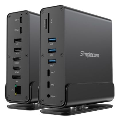 Picture of Simplecom CHT815 15-in-1 USB-C 4K Triple Display MST Docking Station with Dual HDMI DP