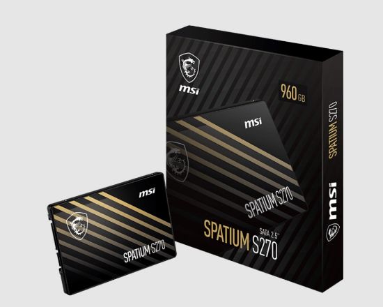 Picture of MSI SPATIUM S270 SATA 2.5' 480GB,  PHISON S11, 3D NAND, SATA III 6Gbps, Sequential Read up to 500MB/s, Sequential Write up to 450MB/s, 250 TBW, 5Y WTY