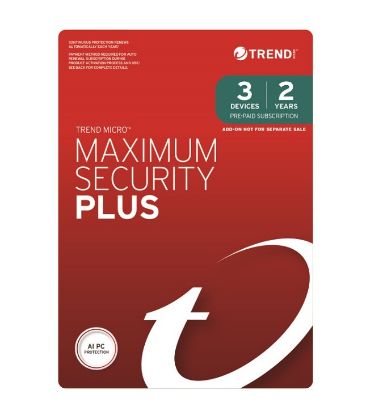 Picture of Trend Micro Maximum Security Plus (3 Devices) 2 Year Add-on Auto Renew OEM (Plus = Secure VPN / Cleaner Pro)