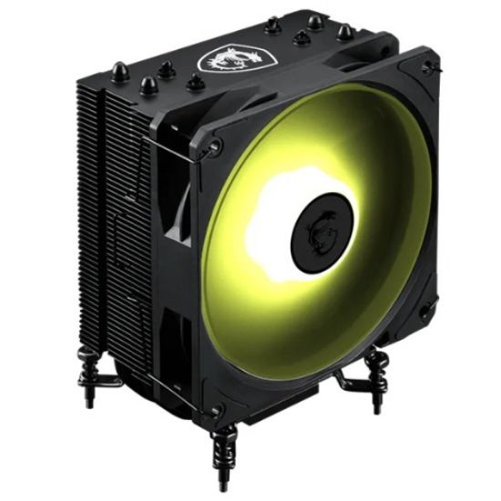 Picture of MSI MAG COREFROZR AA13 - BLK – 120×120×25mm, 2070RPM, 62.6CFM, 30.1dBA, 4×Ø6mm, 152×121×94.5mm, ARGB, AM4/AM5, LGA1700/1851, PWM, 40Khrs, 1.44W