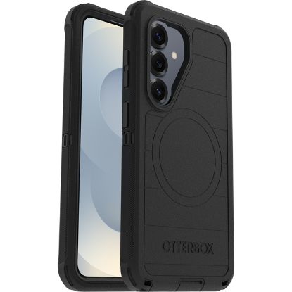Picture of OtterBox Defender Pro Magnets Samsung Galaxy S26 5G (6.3') Case Black - (77-99857), DROP+ 7X Military Standard, Tri-Layer, 7 Years Warranty