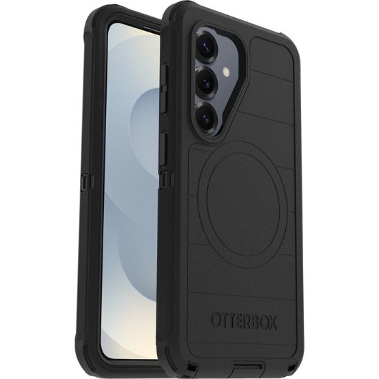 Picture of OtterBox Defender Pro Magnets Samsung Galaxy S26 5G (6.3') Case Black - (77-99857), DROP+ 7X Military Standard, Tri-Layer, 7 Years Warranty