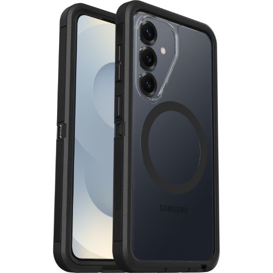 Picture of OtterBox Defender Pro XT Clear Samsung Galaxy S26 5G (6.3') Case Dark Side (Clear/Black) - (77-99898), DROP+ 7X Military Standard, 7 Years Warranty