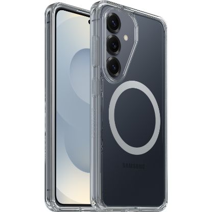 Picture of OtterBox Symmetry Clear Magnets Samsung Galaxy S26 5G (6.3') Case Clear - (77-99970), DROP+ 3X Military Standard, Raised Edges, 7 Years Warranty