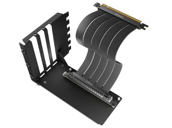 Picture of Antec Vertical PCI Bracket and PCI-E 4.0 Cable Kit (200mm) Black. Universal 5070 & 7000x. Premium Gold Plated + 180 degrees Ultra Flexible Cable(LS)