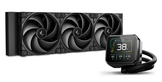 Picture of DeepCool SPARTACUS 360 Fully Customisable 6th Gen Liquid Cooler with Silent Ring Fans， 3.4' LCD