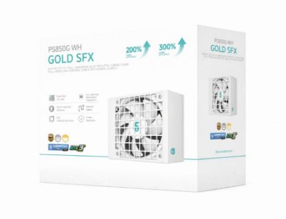 Picture of DeepCool PS850G WH 850W Gamer Storm SFX ,Full Japanese Electrolytic Capacitors, Cybenetics Platinum /PPLP Gold, Fluid Dynamic Bearing