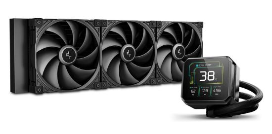 Picture of DeepCool SPARTACUS 420 Fully Customisable 6th Gen Liquid Cooler, Thick Tracking Balancing Fans, 3.4' IPS LCD