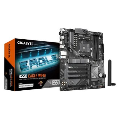 Picture of B550 EAGLE WIFI6 AMD ATX motherboard with AM4 support, Ryzen 3000–5000 CPUs, DDR4 up to 128GB, PCIe 4.0, dual M.2, Wi-Fi 6, Bluetooth 5.3 HDMI 2.1