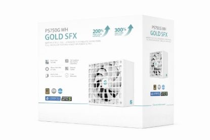 Picture of DeepCool PS750G WH 750W Gamer Storm SFX ,Full Japanese Electrolytic Capacitors, Cybenetics Platinum /PPLP Gold, Fluid Dynamic Bearing