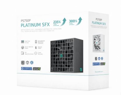 Picture of DeepCool PS750P 750W Gamer Storm SFX12V V4.1 & ATX12V V3.1M Full Japanese Electroyltic Capacitors, Cybenetics Platinum/PPLP 115V Platinum