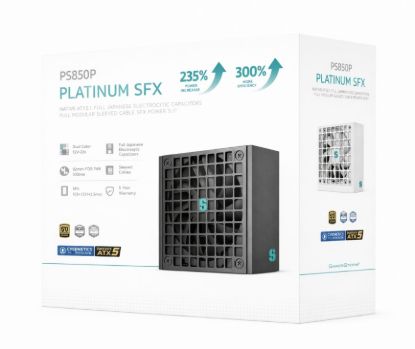 Picture of DeepCool PS850P 850W Gamer Storm SFX12V V4.1 & ATX12V V3.1M Full Japanese Electroyltic Capacitors, Cybenetics Platinum/PPLP 115V Platinum