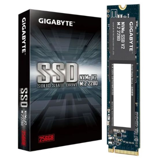 Picture of GIGABYTE Gen3 256GB NVMe PCIe 3.0 x4 M.2 2280 SSD, 3200MB/s Read, 1200MB/s Write, 1.5M Hours MTBF, 3-Year Warranty