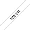 Picture of Brother 6mm Black on White TZE Tape