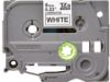 Picture of Brother 6mm Black on White TZE Tape