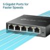 Picture of TP-Link TL-SG105E 5-Port Gigabit Desktop Easy Smart Switch, 5 10/100/1000Mbps RJ45 Ports, MTU/Port/Tag-based VLAN, QoS, IGMP Snooping