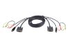Picture of Aten KVM Cable 3m with DVI-D (Single Link) USB & Audio to DVI-D (Single Link), USB & Audio (LS)