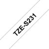 Picture of Brother 12mm Black on White Strong Adhesive TZE Tape