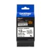 Picture of Brother 12mm Black on White Strong Adhesive TZE Tape