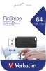 Picture of Verbatim Store'n'Go Pinstripe USB Drive 64GB (Black) – Reliable, Durable, and Ultra Compact – Best Companion for Office  2 Years Limited Warranty