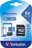 Picture of Verbatim 64GB Micro SDXC Card Class 10 UHS-I With Adaptor Up to 45MB/Sec 300X read speed