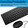 Picture of HP 320MK USB Wired Desktop Keyboard Mouse Combo Reduced-sized & Low-Profile Quiet Keys Easy Clean Plug&Play for Notebook Desktop PC