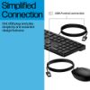 Picture of HP 320MK USB Wired Desktop Keyboard Mouse Combo Reduced-sized & Low-Profile Quiet Keys Easy Clean Plug&Play for Notebook Desktop PC