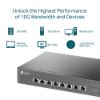 Picture of TP-Link TL-SX1008 8-Port 10G Desktop/Rackmount Switch, 160Gbps, Intelligent Fan Noise adjustment, Metal Casing, Plug and Play