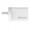 Picture of Verbatim USB Charger Single Port 2.4A - White Single Port Wall Charger Rohs, CE, Apple, Android, tablet, Handheld. OC, OV, SS, OT, Fire Resistant.