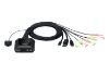 Picture of Aten 2-Port USB-C DisplayPort Hybrid Cable KVM Switch