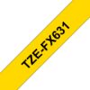 Picture of Brother TZE-FX631 12MM BLACK ON YELLOW FLEXIBLE TZE TAPE