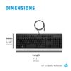 Picture of HP 125 Wired Keyboard - Compatible with Windows 10, Desktop PC, Laptop, Notebook USB Plug and Play Connectivity, Easy Cleaning 1YR WTY