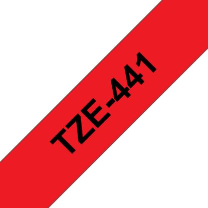 Picture of Brother TZE-441 18MM BLACK ON RED TZE TAPE