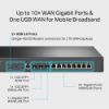 Picture of TP-Link ER8411 Omada VPN Router with 10G Ports , 1× 10G SFP+ WAN Port, 1× 10G SFP+ WAN/LAN Port,1× Gigabit SFP WAN/LAN Port, 8× Gigabit RJ45 WAN/LAN P