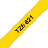 Picture of Brother TZE-621 tape 9mm x 8m: black on yellow laminated