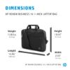Picture of HP Renew Business 14' Laptop Bag Topload - 100% Recycled Biodegradable Materials RFID Pocket Storage Pockets Fits Notebook 12' 13' 14'