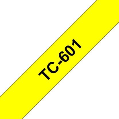 Picture of Brother TC-601 - 12MM BLACK ON YELLOW TC TAPE